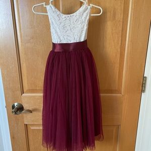 2T Burgundy Flower Girl Dress